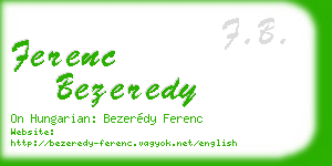 ferenc bezeredy business card